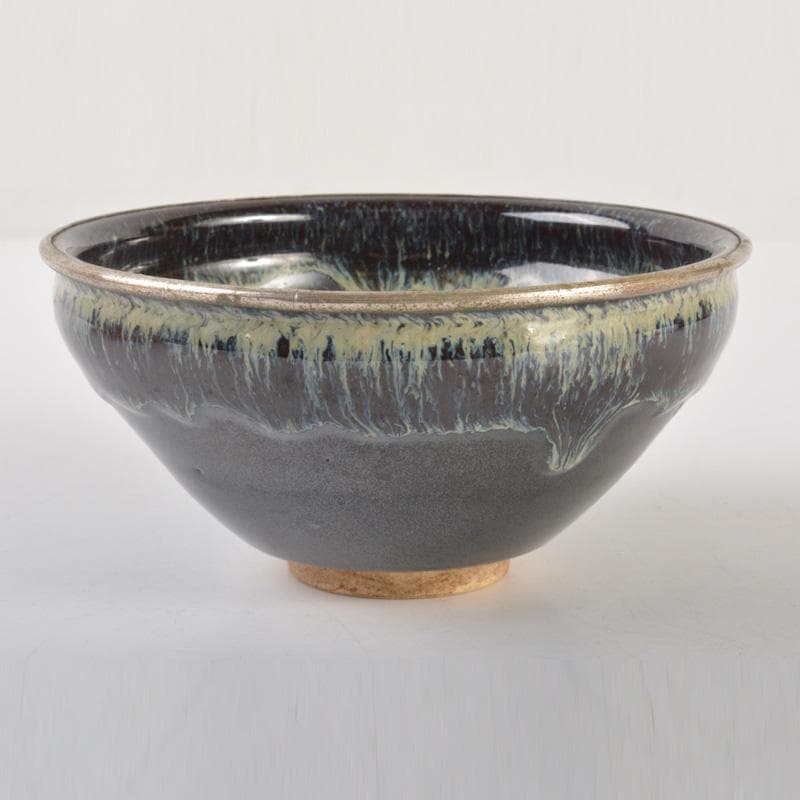 中国　窯変　天目茶碗　時代箱付　N　6511