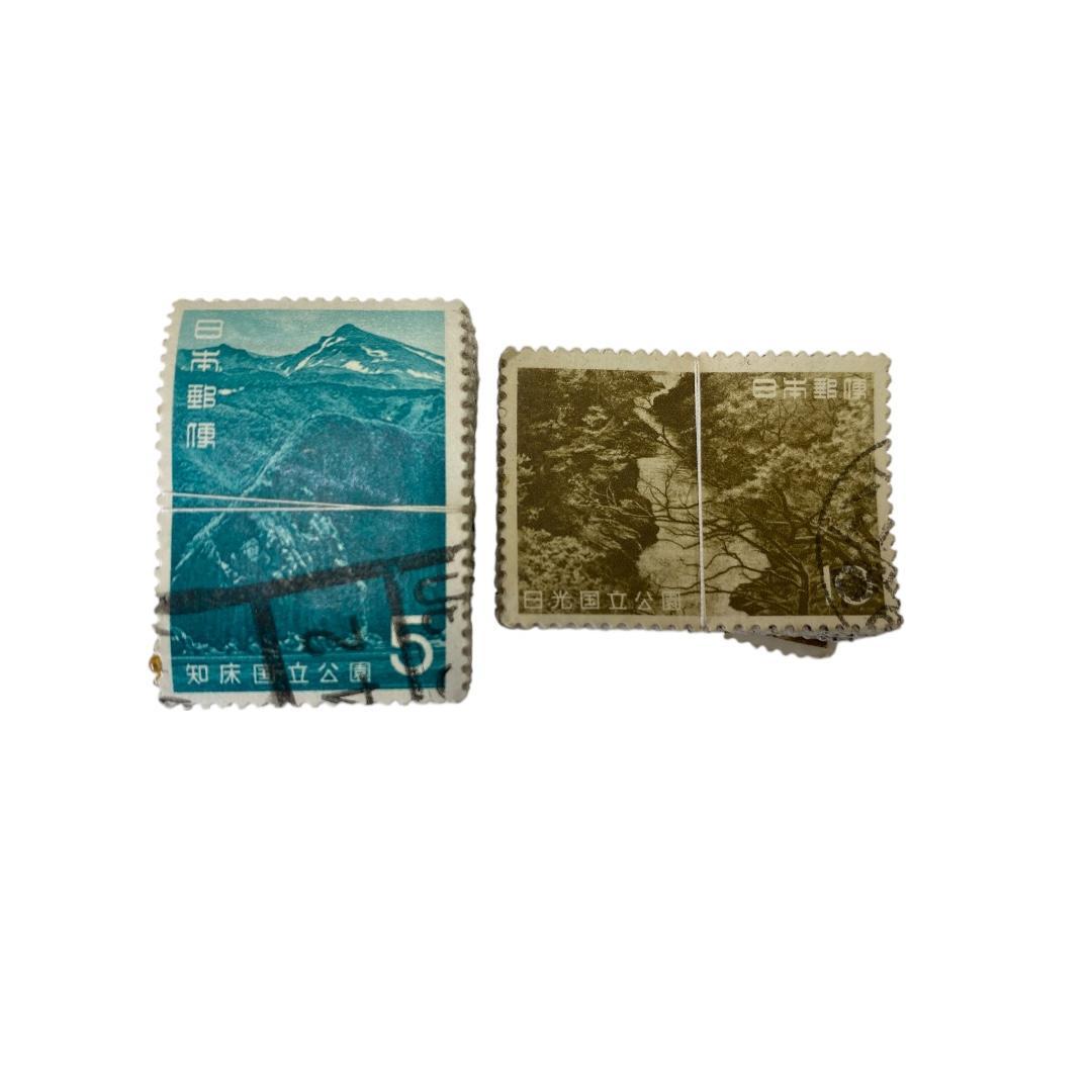 使用済み切手　国立公園記念切手　8種各約100枚づつ　dd061
