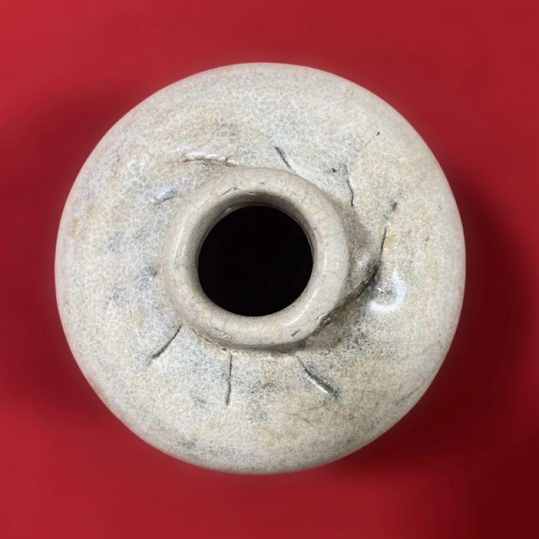 J-43 高麗油壷　李朝　紛青沙器　古壺　骨董品　インテリア雑貨　美術品　工芸品