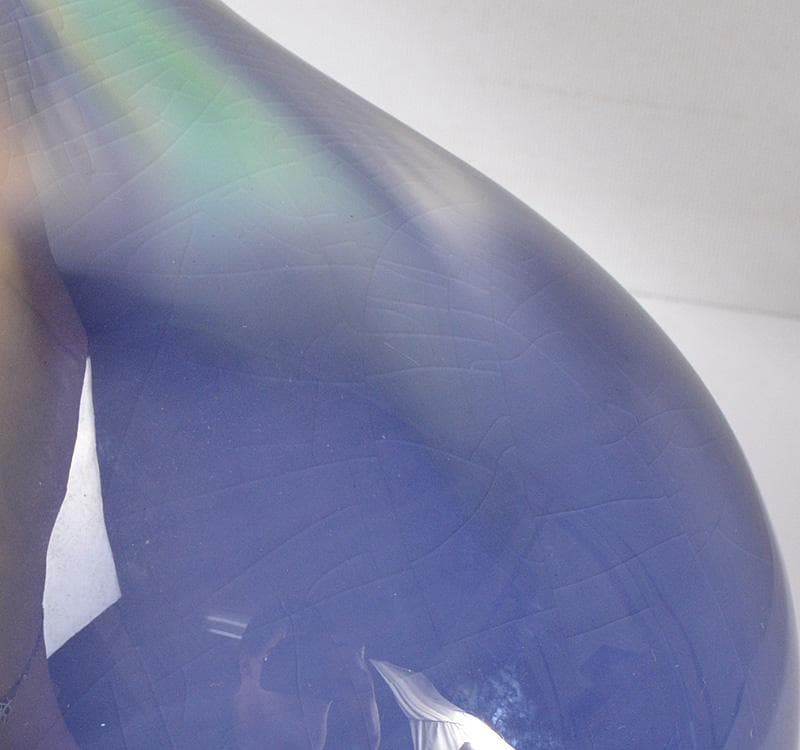 九谷焼　四代　徳田八十吉作　彩釉　一輪挿し　花入れ　共箱　D　R5100