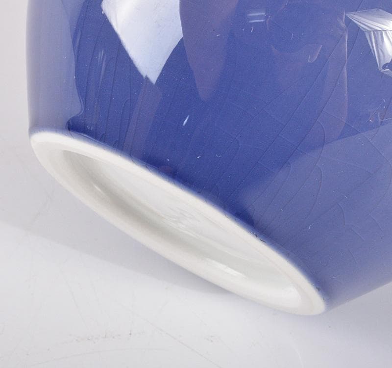 九谷焼　四代　徳田八十吉作　彩釉　一輪挿し　花入れ　共箱　D　R5100