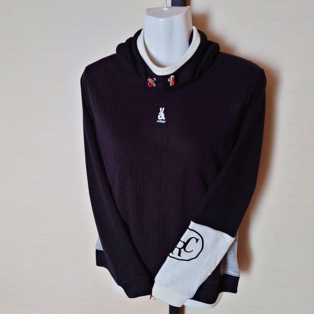 【アルチビオ】ニット プルオーバー セーター 裏地付き ハイネックフード 秋冬M