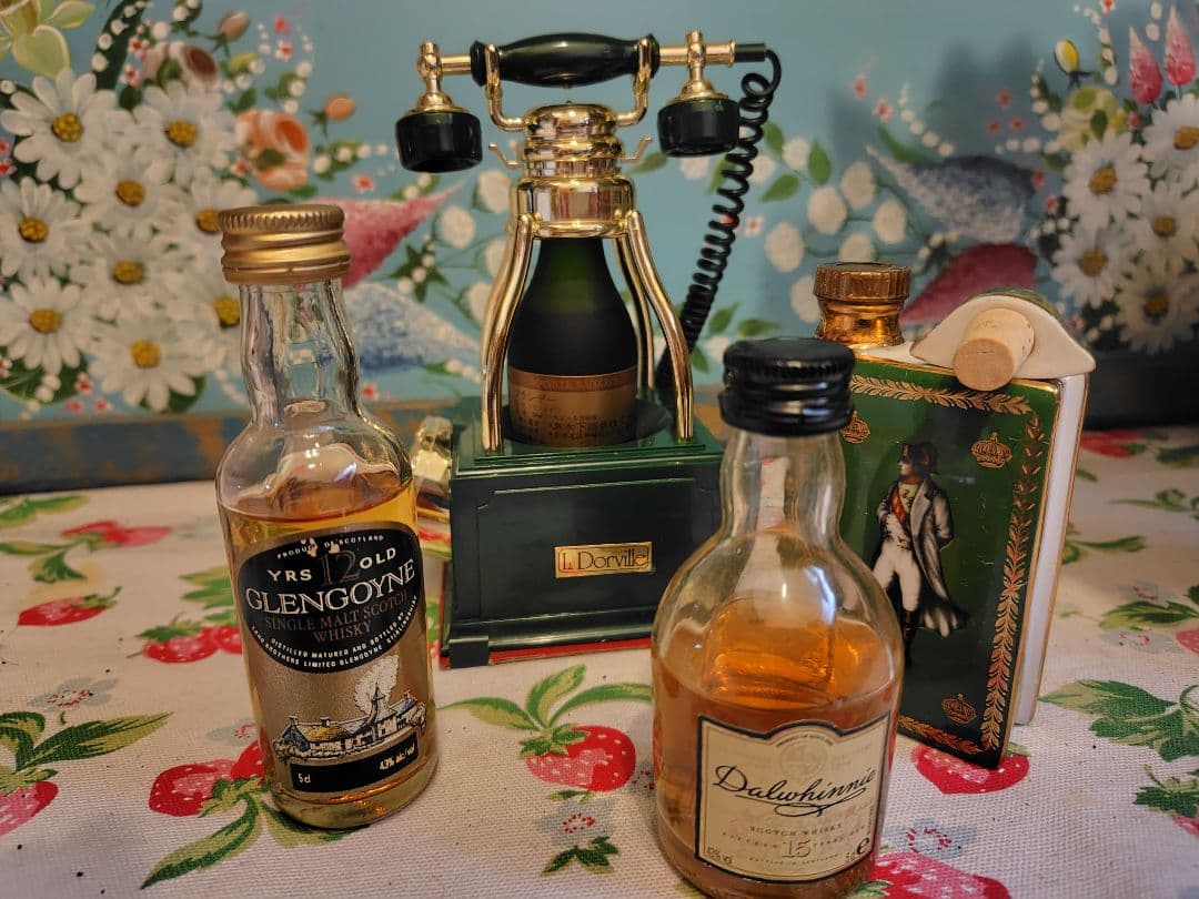 ドービル　ベル電話器　ミニチュアボトル　グレンゴイン ダルウィニー ナポレオン