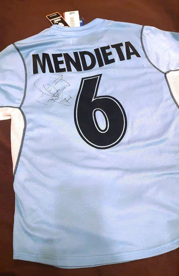 元スペイン代表MFメンディエタ【希少】ラッツィオ　サイン入りユニフォーム
