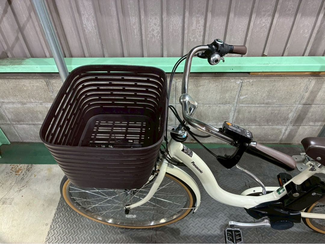 №8683 電動自転車 パナソニック　ビビSL 26インチ ホワイト✨極上美品✨