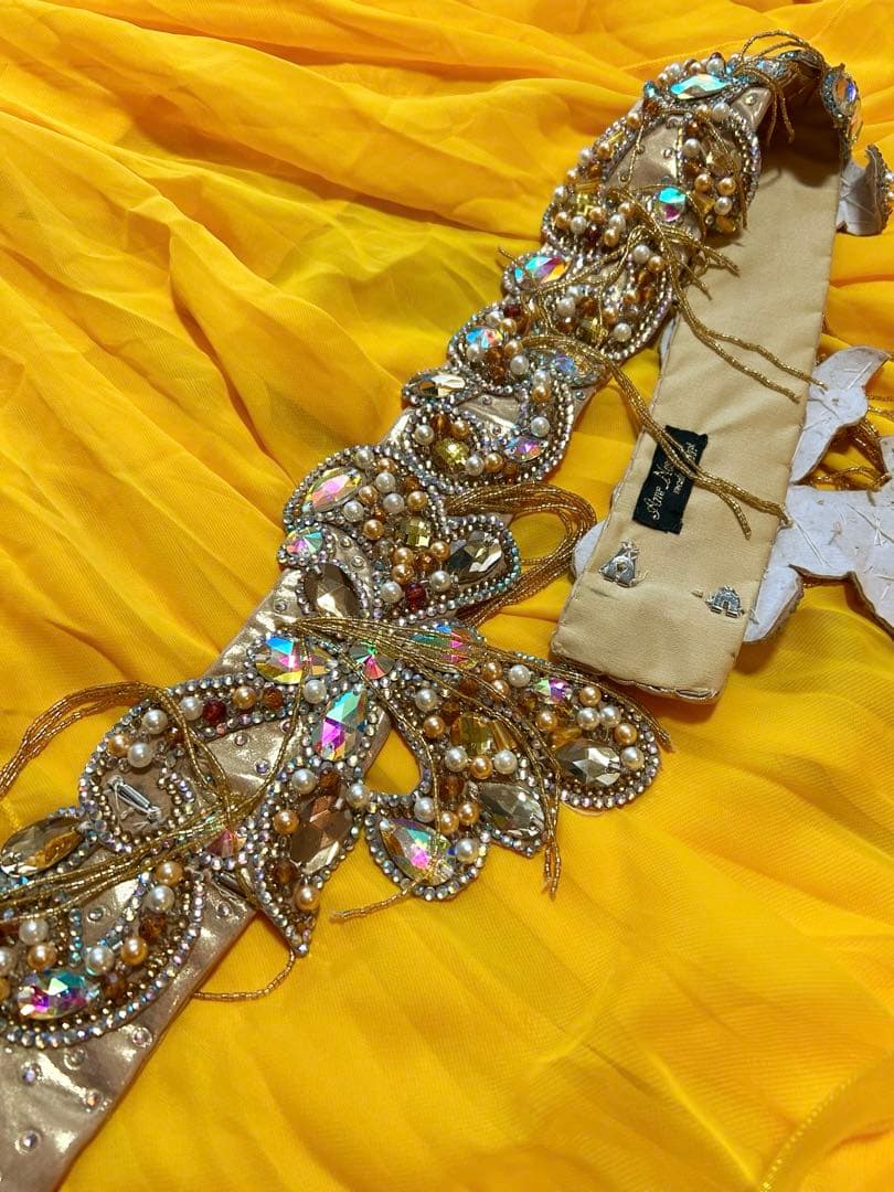 ベリーダンス　衣装　Amr Naser エジプト製　ゴールド　黄色