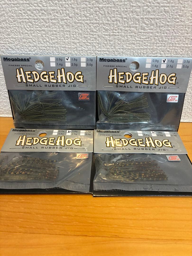 【廃盤】　メガバス　★レア★ ヘッジホッグスモールラバージグ　15個セット