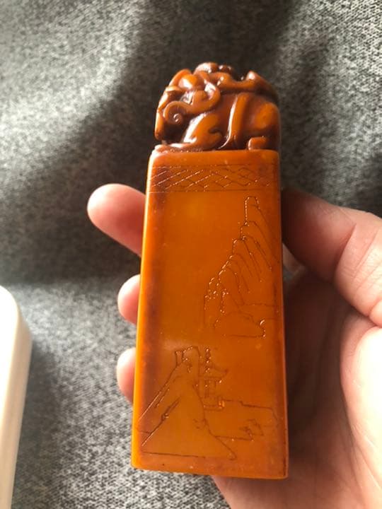 Aa-30大特価❤️咬錢貔貅寿山石印材