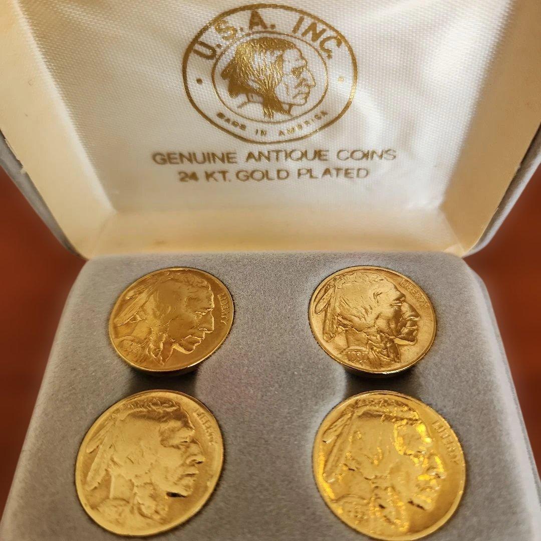 USA 24K金メッキ バッファロー 4枚セット