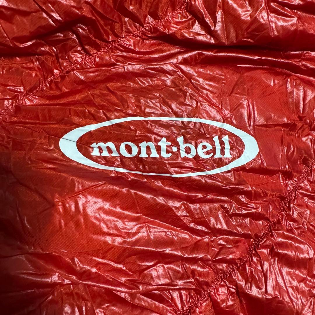 極美品モンベル800FP ダウンハガー800 #3 R/ZIPシュラフ　レッド
