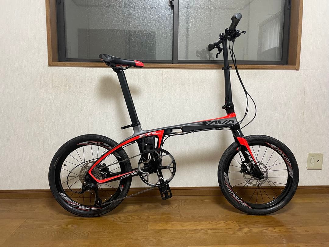 折りたたみカーボン製自転車 SAVA Z1 油圧ディスクブレーキ 写真変更有り