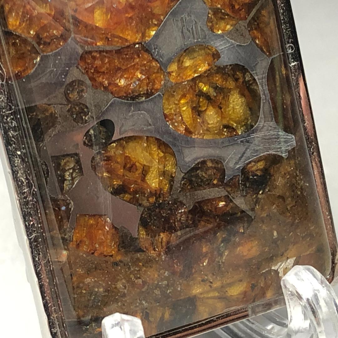 パラサイト隕石 　ペンダントトップ　石鉄隕石　セリコ隕石 銀　共箱