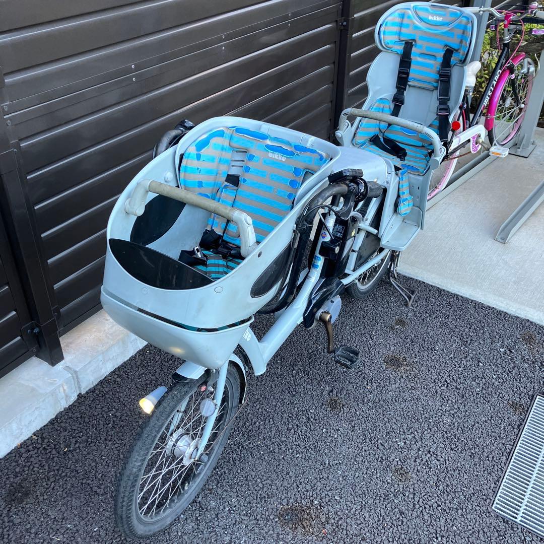 電動アシスト自転車 前後チャイルドシート bikke POLAR eライトブルー
