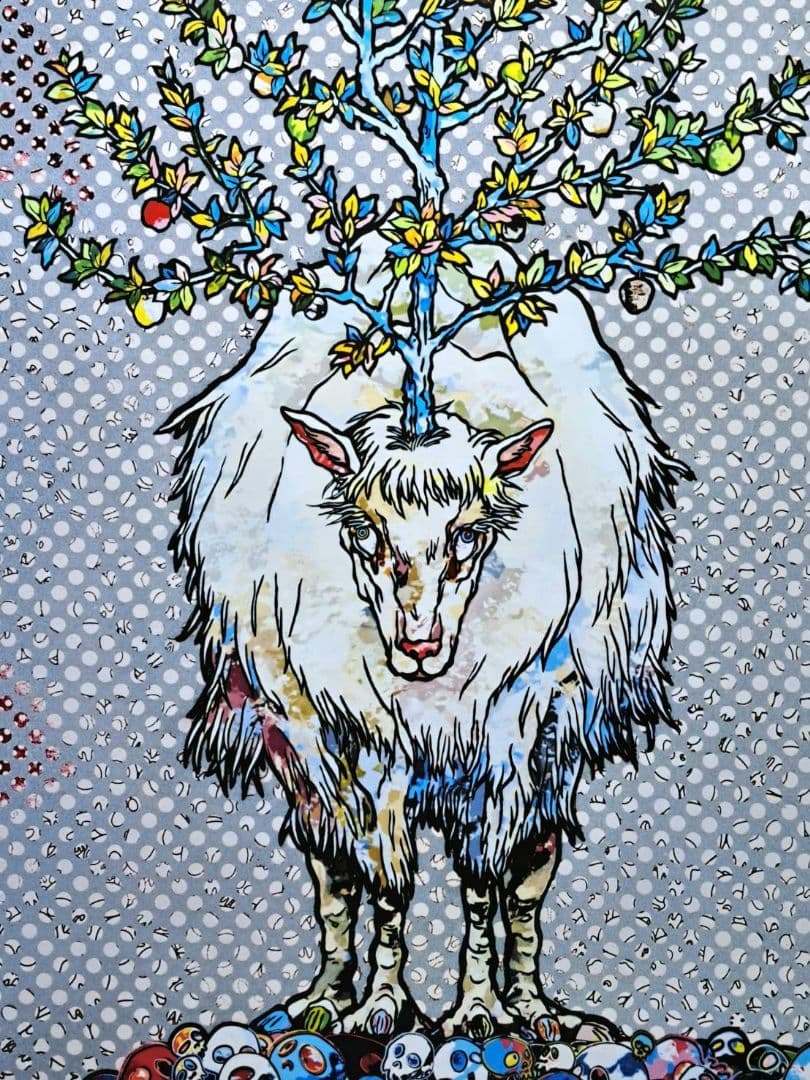 村上隆　シシ神と羅漢　ポスター　アート　人気画家　(草間彌生　奈良美智)