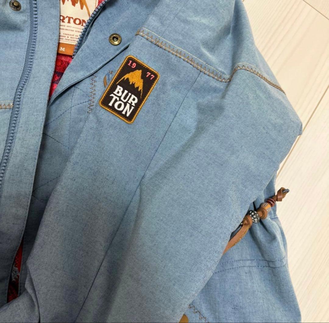 BURTON スノーボードウェア Mサイズ 青/黒