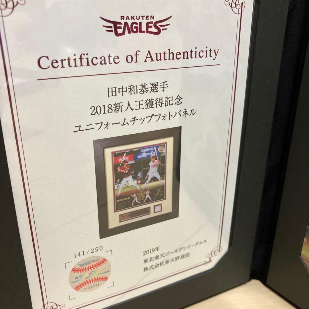 田中和基　2018最優秀新人賞獲得記念 ユニフォームチップフォトパネル　ボール付