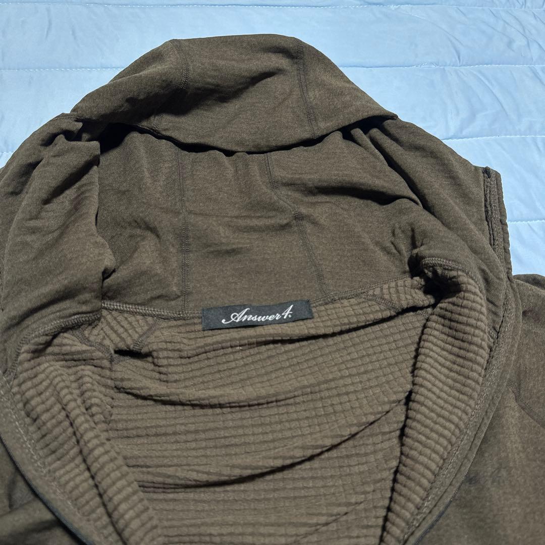 Answer4 パワーグリッド フルジップ フーディ Mサイズ　ブラウン