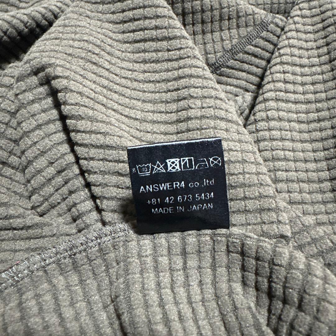 Answer4 パワーグリッド フルジップ フーディ Mサイズ　ブラウン