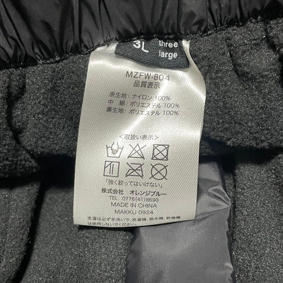 マズメ　mazume ヒーターインナーパンツ ブラック MZFW-804 3L