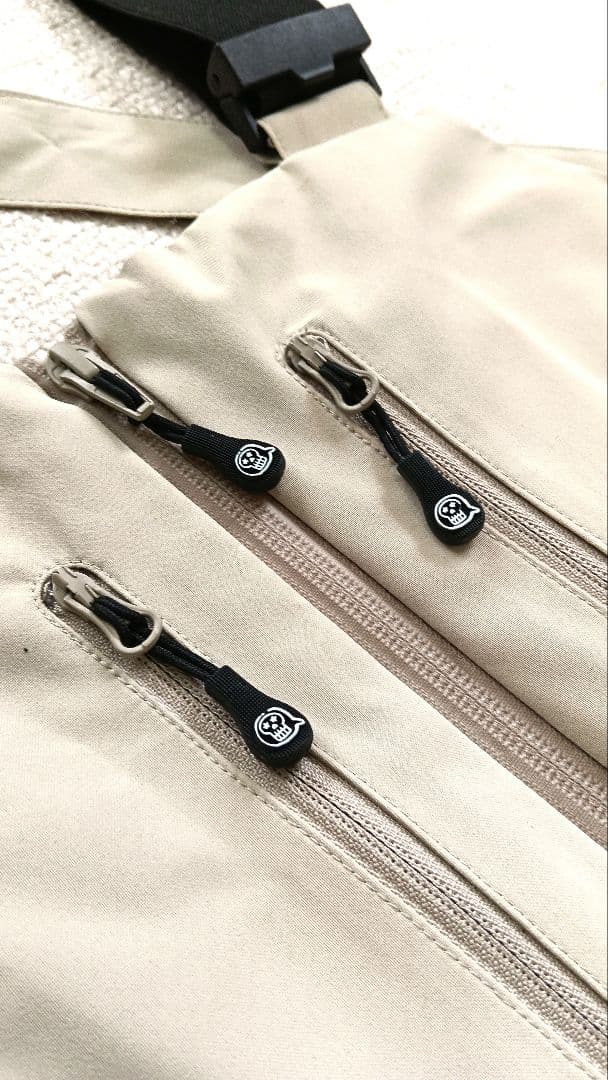 美品 unfudge アンファッジ PEEP BIB PANTS ベージュ