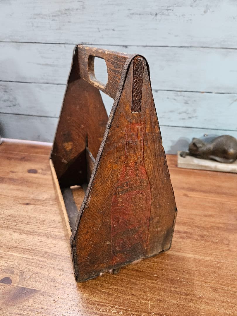 USA Vintage Pepsi-Cola 古い木箱 40s ボトルキャリー