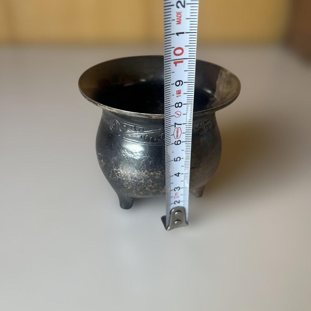 銀製　香炉　在銘 尚美堂？