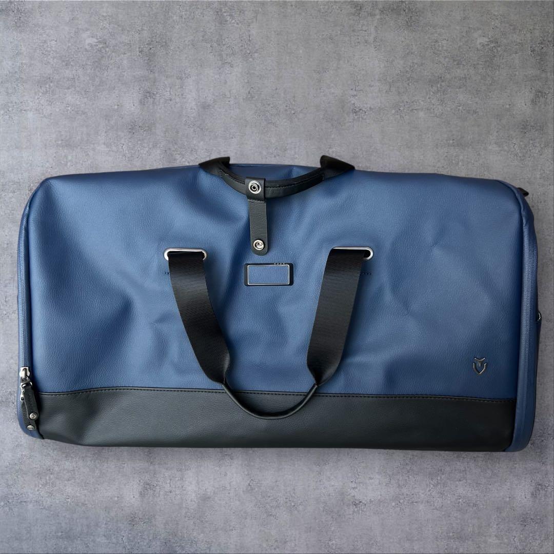 【極美品】高級ベゼル ボストンバッグ 大容量 ゴルフ 肩紐無し フェイクレザー