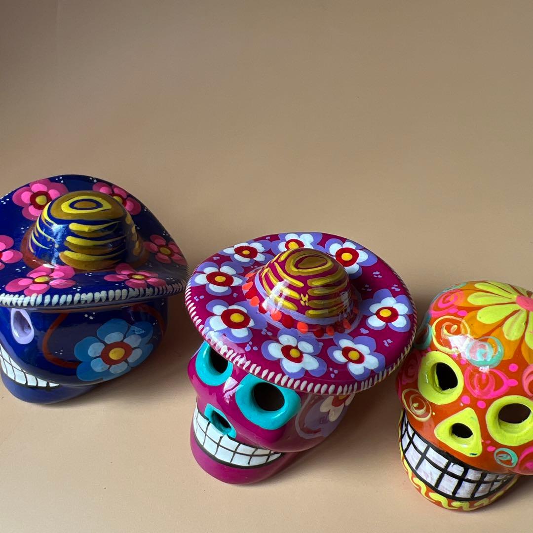メキシコ　ドクロ　スカル　置物　5セット