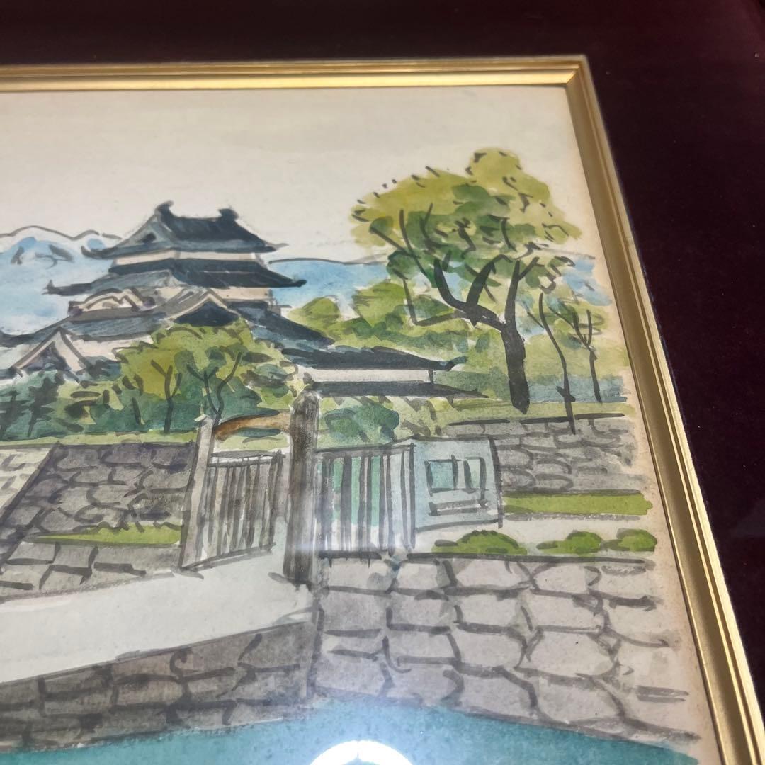 須山計一作　「松本城」　昭和47年