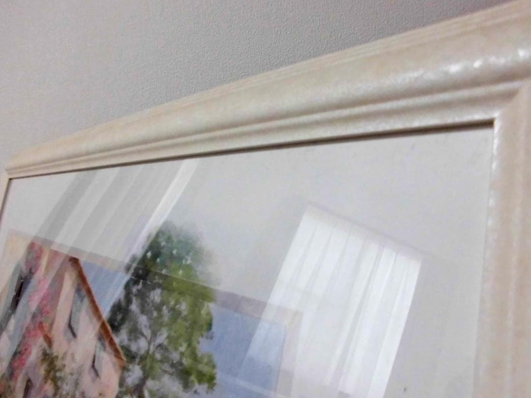 インテリアアート絵画　ピーター・モッツ　イーゼル付き　自然豊かでノスタルジック