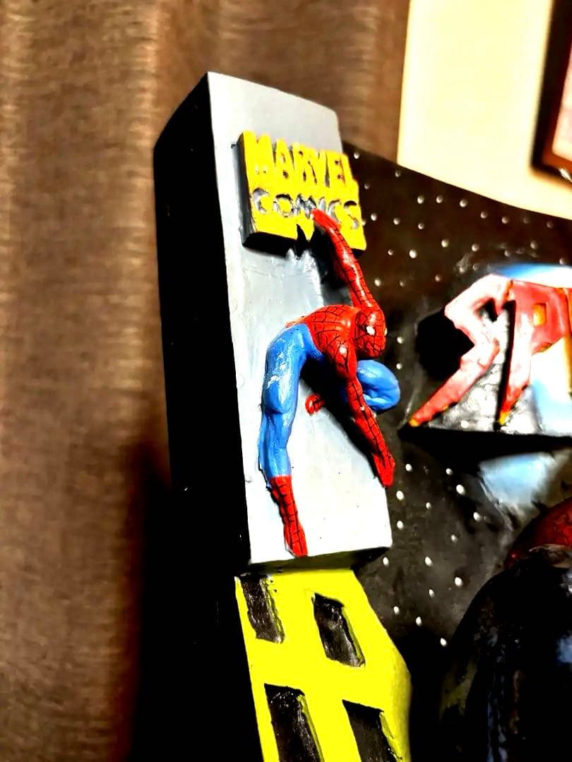 スパイダーマン 立体フィギュア 壁掛け