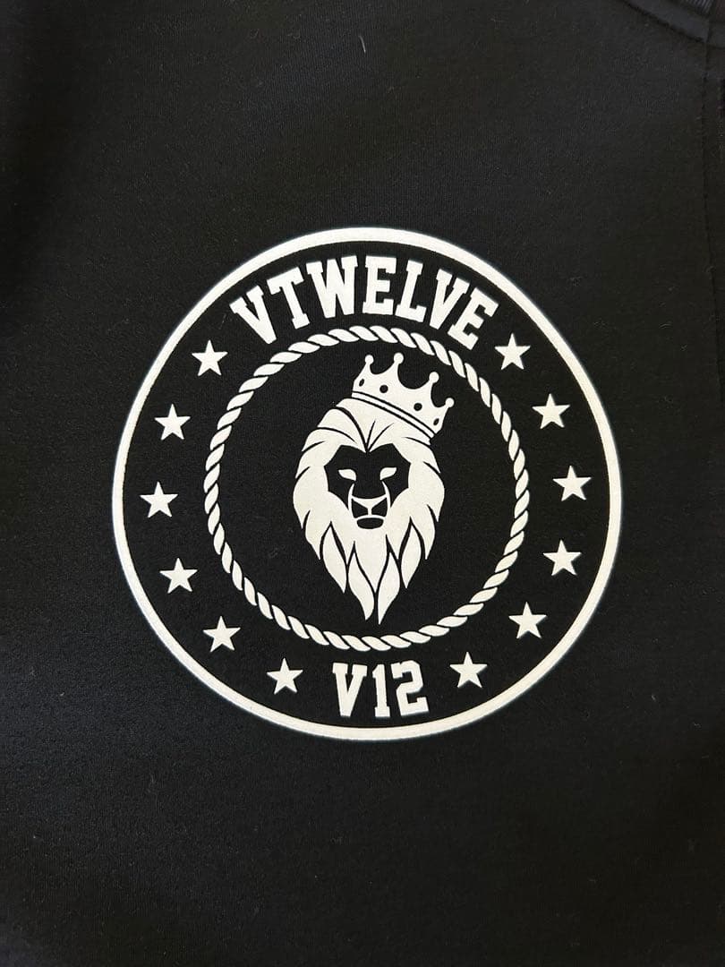 V12 ブラック ジップアップジャケット　Lサイズ