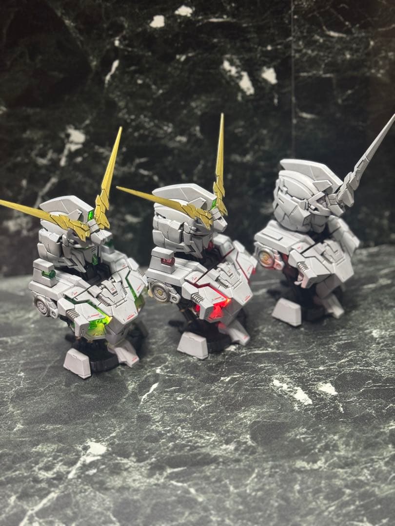 ユニコーンガンダム　メカニカルバスト　塗装完成品　デストロイ　覚醒　セット