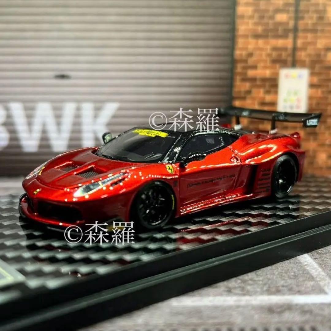 現品 LBWK Ferrari フェラーリ 458 GT 1/64 赤 ミニカー