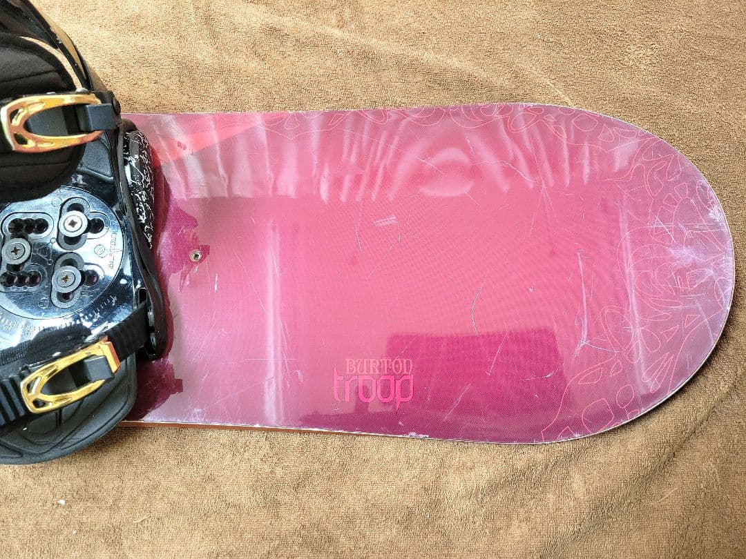 最終値下 Burton スノーボード カマキリ イエローバス ビンディング付き