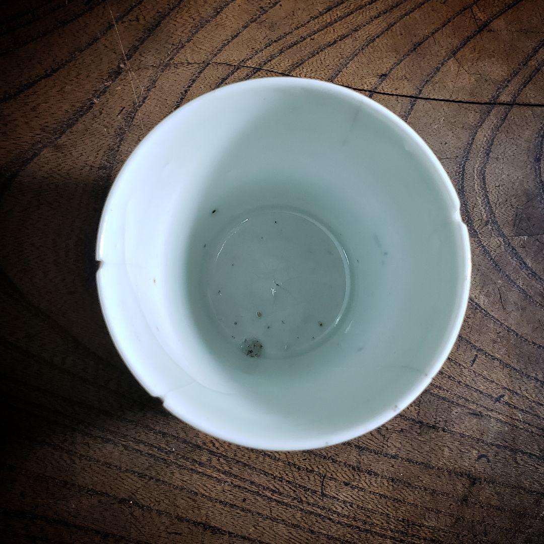 蕎麦猪口　染付　古伊万里　燕子花　八ッ橋　菖蒲　鶴　並び杜若　訳あり