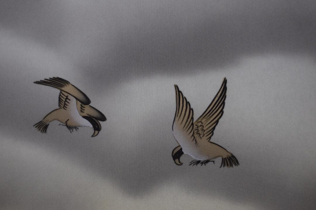 岩嶺/赤富士七福神図/祝事山水人物図/掛軸☆宝船☆Z-609