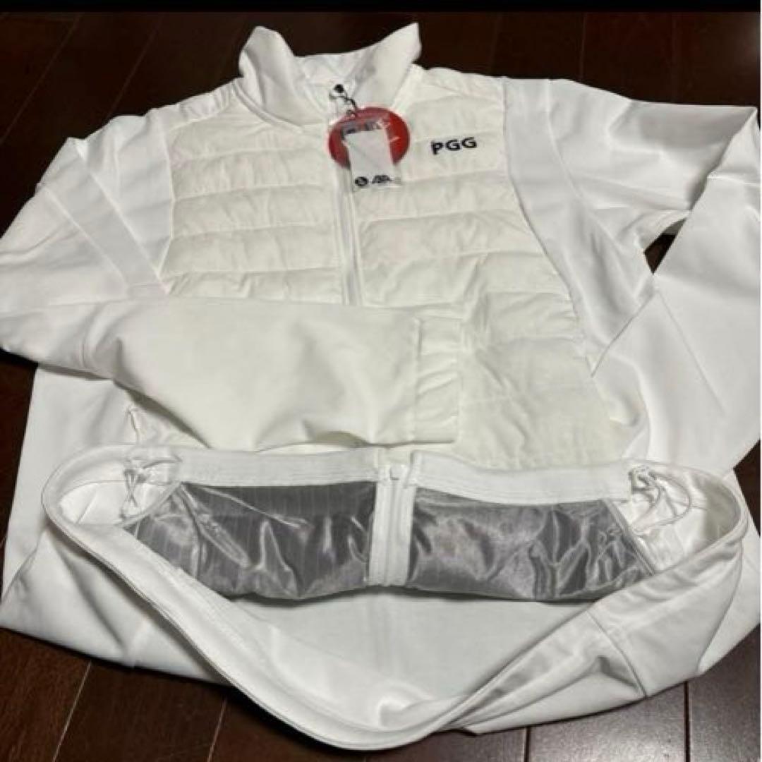 PGGアモッサ×N yメカニカルストレッチタフタホワイトジャケットサイズ4