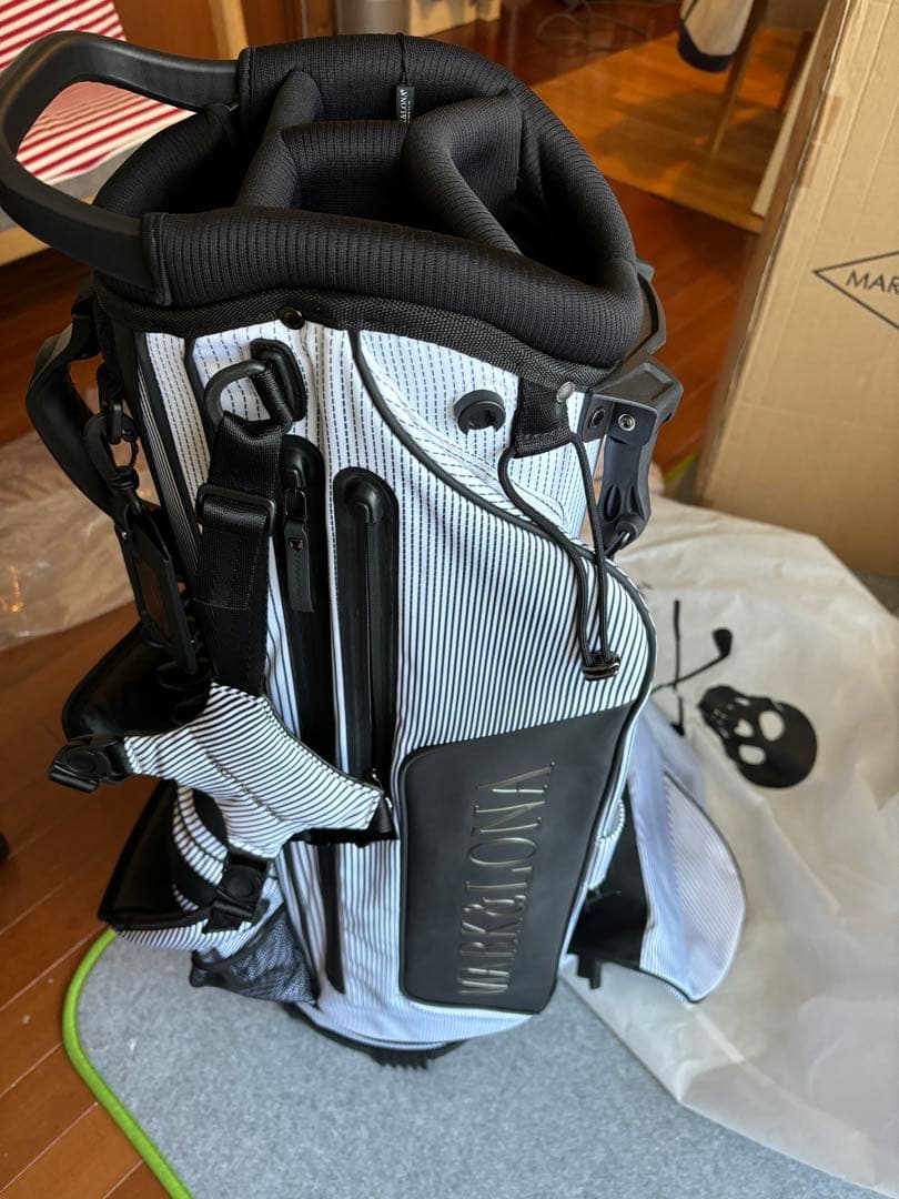 MARK & LONA キャディバッグ ホワイト ブラック