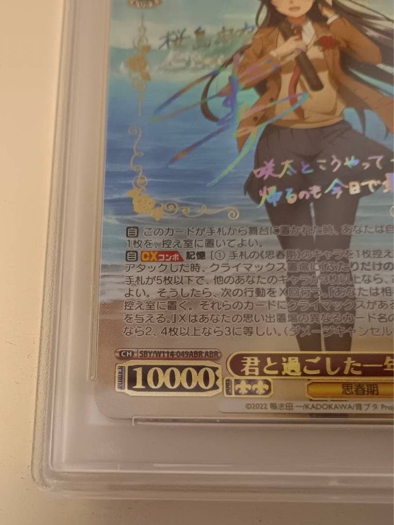 君と過ごした一年間 桜島 麻衣 サイン入り PSA10