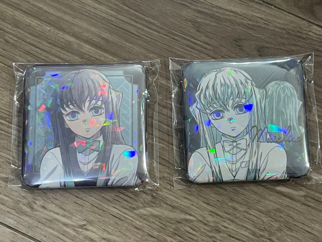 鬼滅の刃 銀座 モクテルバー くじ グリッター缶バッジ 時透無一郎 2点