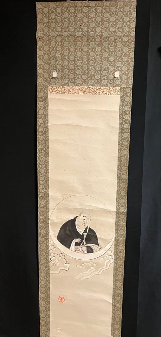 円光大師 法然上人像 掛軸 肉筆 仏画 禅画 江戸後期〜明治期頃　寺院