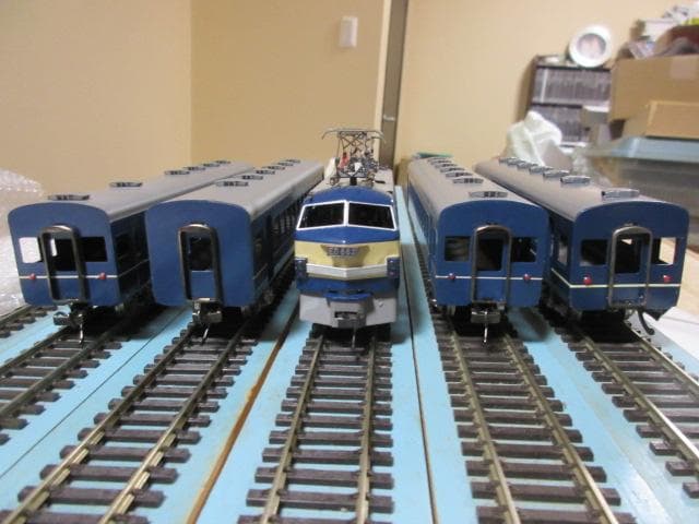 ミニ ブルートレイン列車セット（HOゲージ） （金属製/カツミ・エンドウ製品）