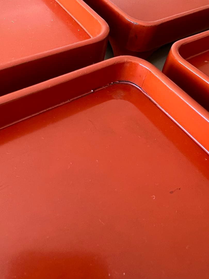 骨董　江戸末期　脚付き　盆4枚