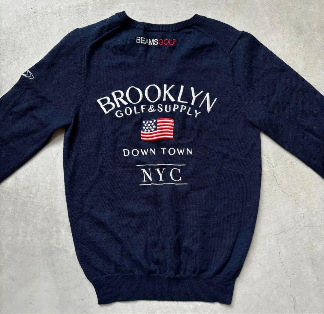 BEAMS GOLF ビームスゴルフ パープルレーベル 長袖ニットセーター S