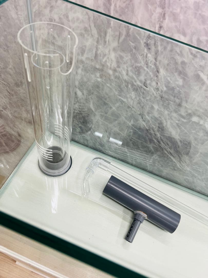 900×300×300㎜オールガラスオーバーフロー水槽セット　クリア/ホワイト