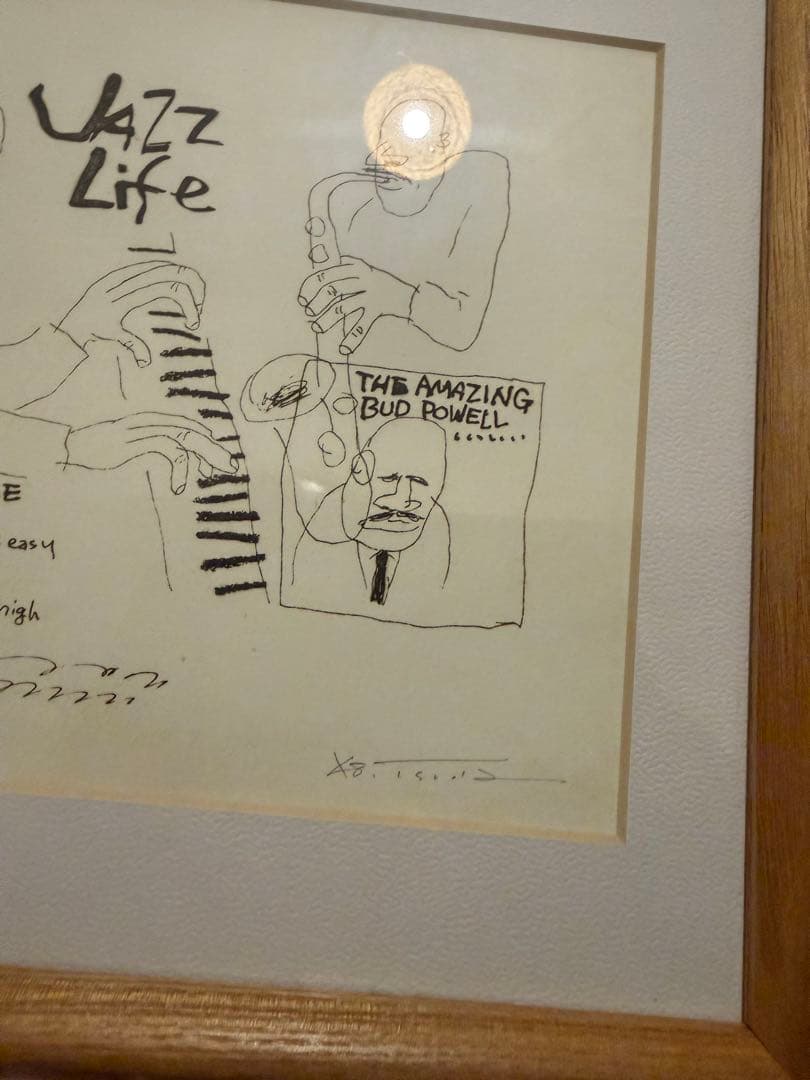 津田耕　Jazz Life Bud Powell リトグラフ　真作