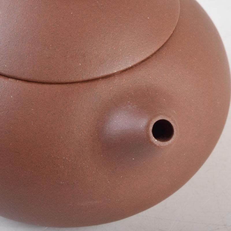 中国　宣興紫砂銘　紫砂　朱泥　急須　茶壷　C　9218