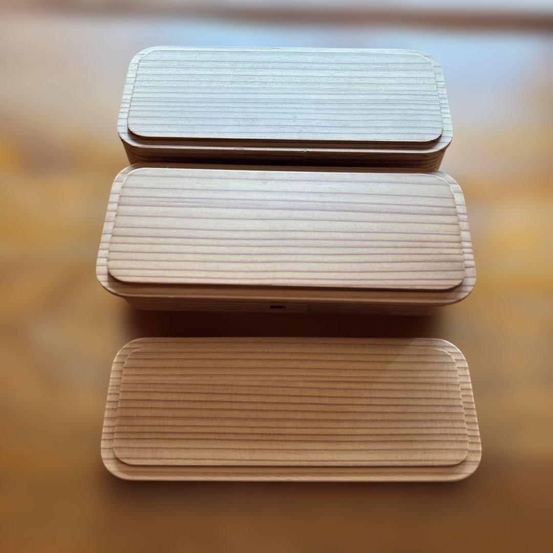 大館工芸社 隅丸二段入子木弁当箱