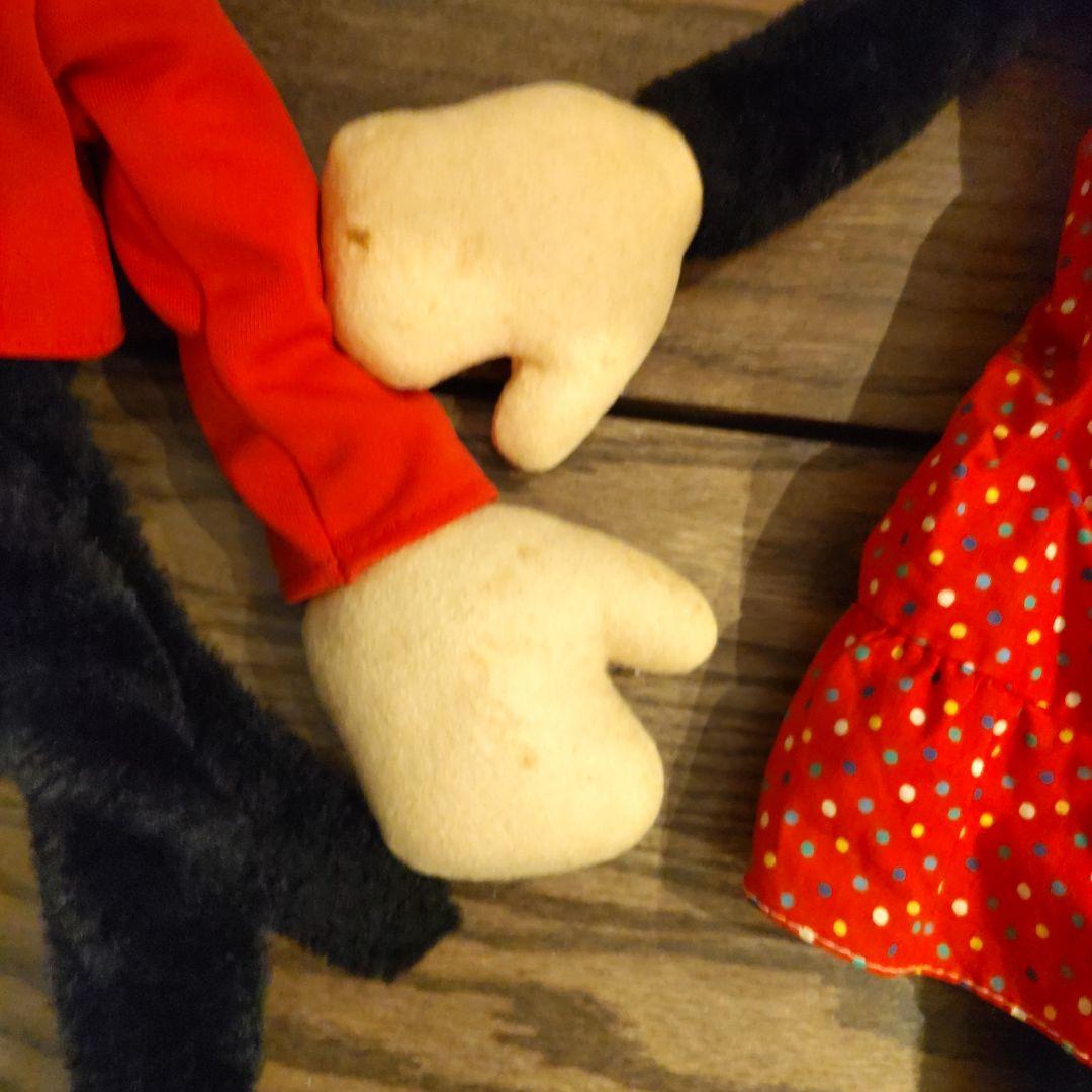 ディズニー　レトロ　大型ミッキー ミニー ぬいぐるみ